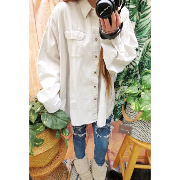 Vintage wrangler oversized neutral cream shacket 🍄 - Picture 2 of 7
